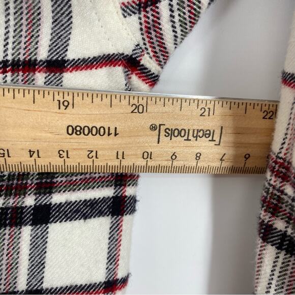 Madewell Women Shirt Flannel Relaxed Straight-Hem Button-Up Plaid Oversized XS - Picture 8 of 8